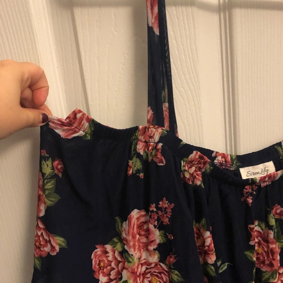 Floral print cold shoulder dress - Picture 2 of 4